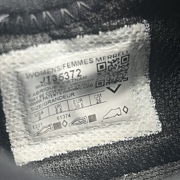 Merrell Womens Size 8 Vapor Glove 5 Trail Black Lace Up Running Shoes Sneaker - Picture 8 of 10